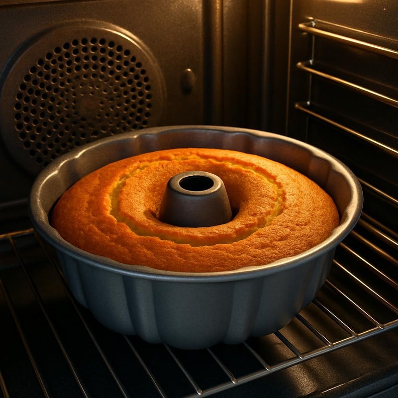 BNYD 10-Inch Nonstick Cake Pan, Fluted Tube Pan for Pound Cakes, Muffins, Angel Food Cake, Coffee Cake, and More – Easy Release, Dishwasher Safe, Oven Safe, Heavy Duty - Image 4