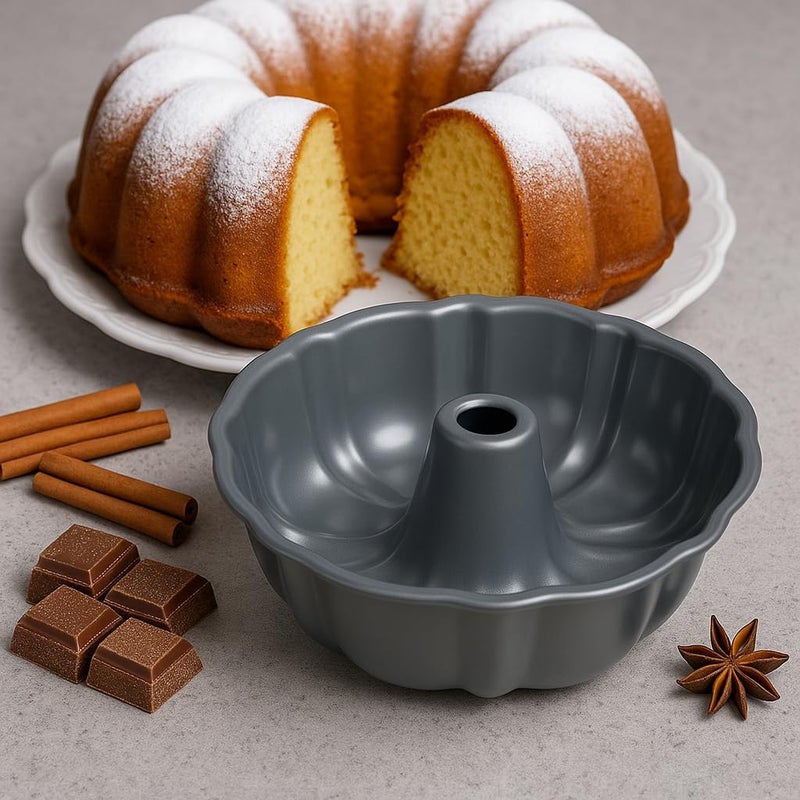 BNYD 10-Inch Nonstick Cake Pan, Fluted Tube Pan for Pound Cakes, Muffins, Angel Food Cake, Coffee Cake, and More – Easy Release, Dishwasher Safe, Oven Safe, Heavy Duty - Image 5