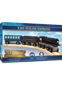 MasterPieces MasterPieces Wood Train Sets - The Polar Express 3 Piece Train Set - Officially Licensed Toddler & Kids Toy  - Image 1