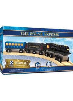 MasterPieces MasterPieces Wood Train Sets - The Polar Express 3 Piece Train Set - Officially Licensed Toddler & Kids Toy  - Image 3