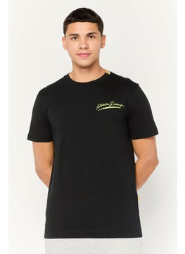 Men Sportswear Fit Short Sleeves Outdoor T-Shirt, Black