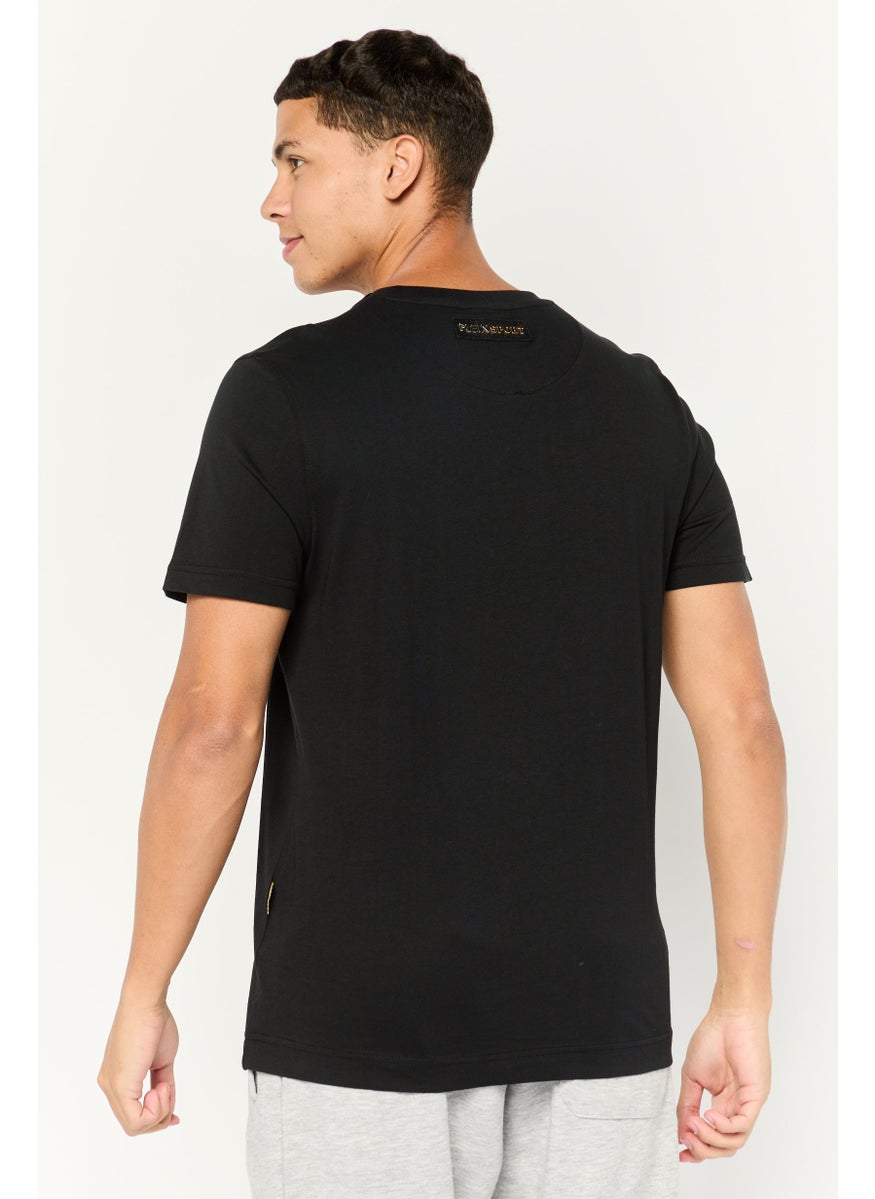 Plein Sport - Men Sportswear Fit Short Sleeves Outdoor T-Shirt, Black - Image 1