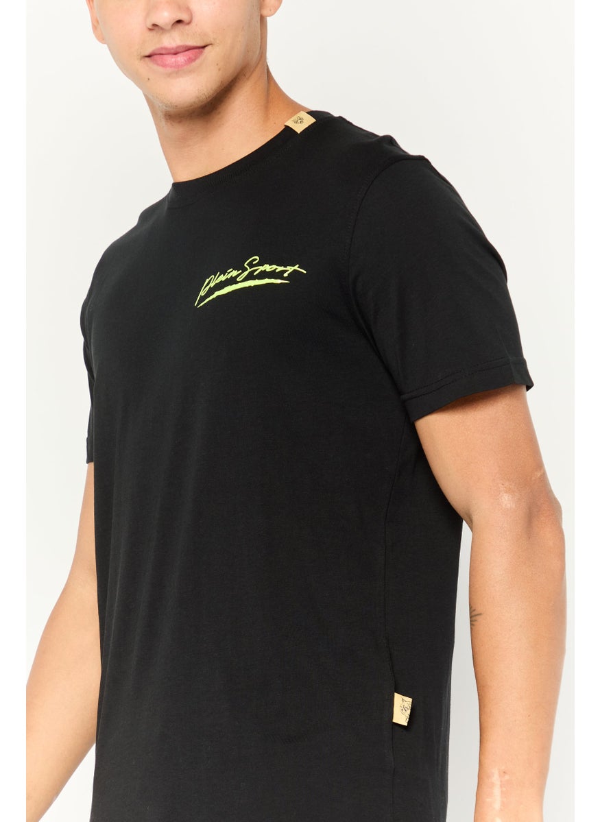 Plein Sport - Men Sportswear Fit Short Sleeves Outdoor T-Shirt, Black - Image 1