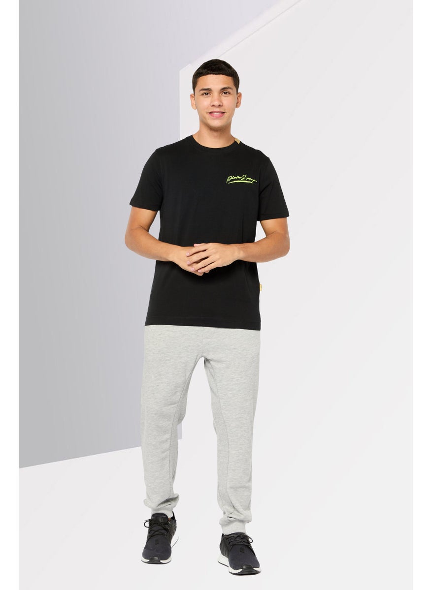 Plein Sport - Men Sportswear Fit Short Sleeves Outdoor T-Shirt, Black - Image 1