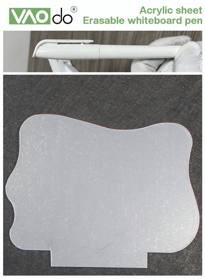 فاو دو LED الاكريليك ملاحظة مجلس ضوء الليل، DIY ملاحظة مجلس مذكرة ضوء، إعادة كتابة واضحة سطح المكتب ضوء الليل للغرفة ديكور مهرجان هدية - Image 5