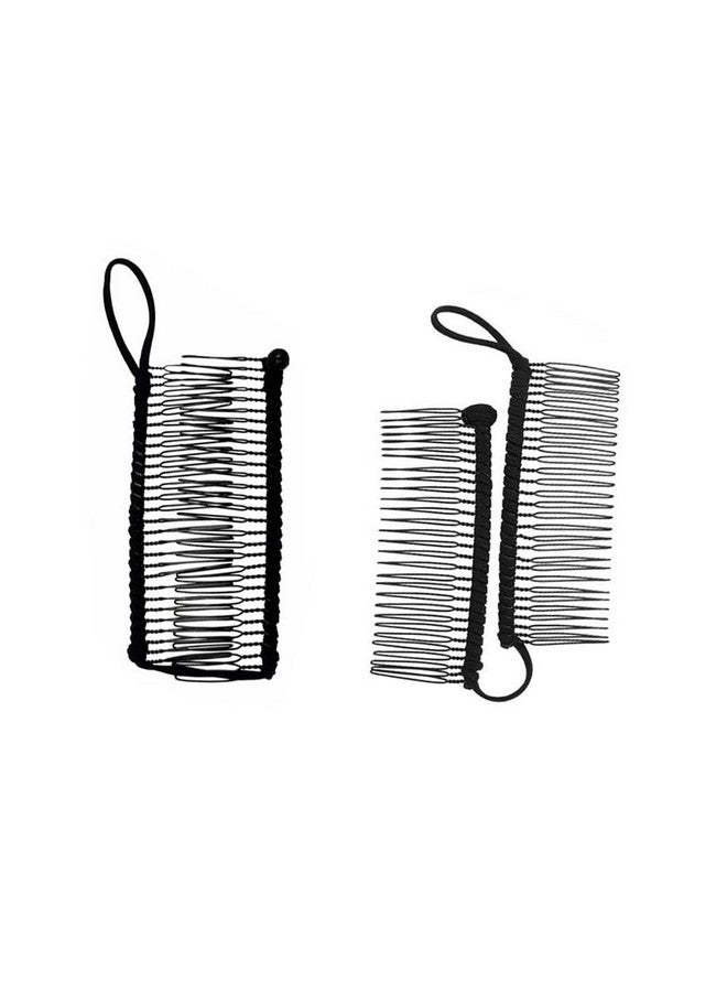 Quupy 2Pcs Banana Clips Comb Stretch Banana Hair Clip Clincher Comb Hair Clamp Ponytail Holder Grip For Women Girls Thick Hair Curly Hair - Image 2