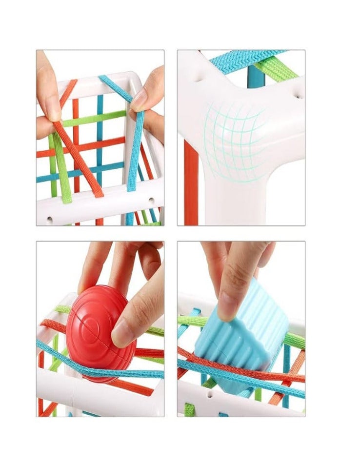 ألعاب مونتيسوري للأطفال بعمر سنة واحدة، لعبة فرز الأطفال مكعب ملون و6 قطع أشكال متعددة الحواس، ألعاب تعليمية تنموية للأطفال الصغار، هدايا عيد ميلاد، ألعاب أطفال من عمر 6 إلى 12 إلى 18 شهرًا - Image 2