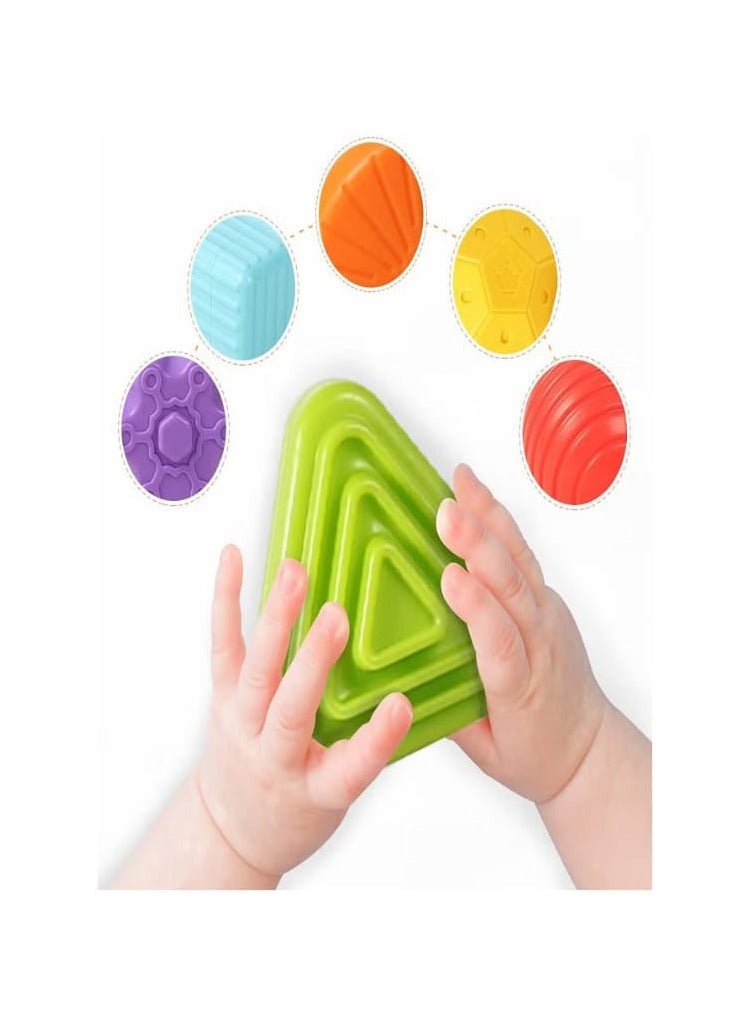 ألعاب مونتيسوري للأطفال بعمر سنة واحدة، لعبة فرز الأطفال مكعب ملون و6 قطع أشكال متعددة الحواس، ألعاب تعليمية تنموية للأطفال الصغار، هدايا عيد ميلاد، ألعاب أطفال من عمر 6 إلى 12 إلى 18 شهرًا - Image 3