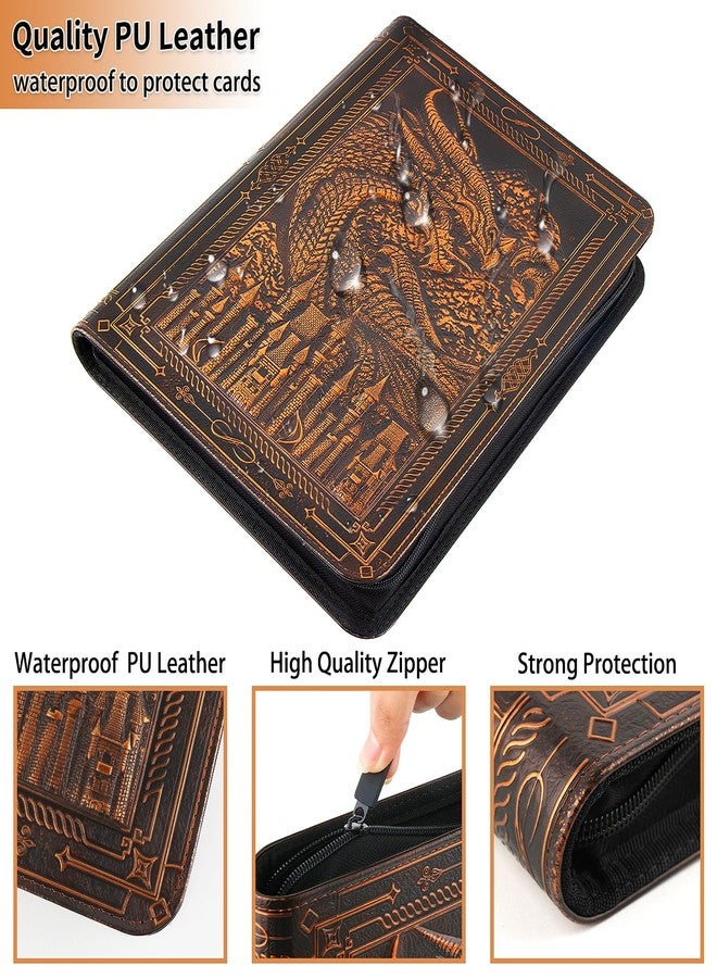 TIANREN Trading Card Binder, 9 Pocket Album Zip Binder, Double-Sided 3D PU Leather for TCG, 360 Side Loading Pockets for MTG, Lorcana, Yu-Gi-Oh, Pokemon Trading Card Game Card... - Image 4