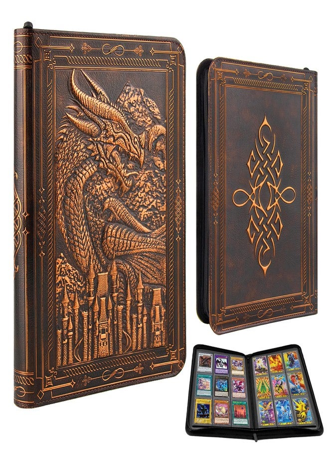 TIANREN Trading Card Binder, 9 Pocket Album Zip Binder, Double-Sided 3D PU Leather for TCG, 360 Side Loading Pockets for MTG, Lorcana, Yu-Gi-Oh, Pokemon Trading Card Game Card... - Image 1