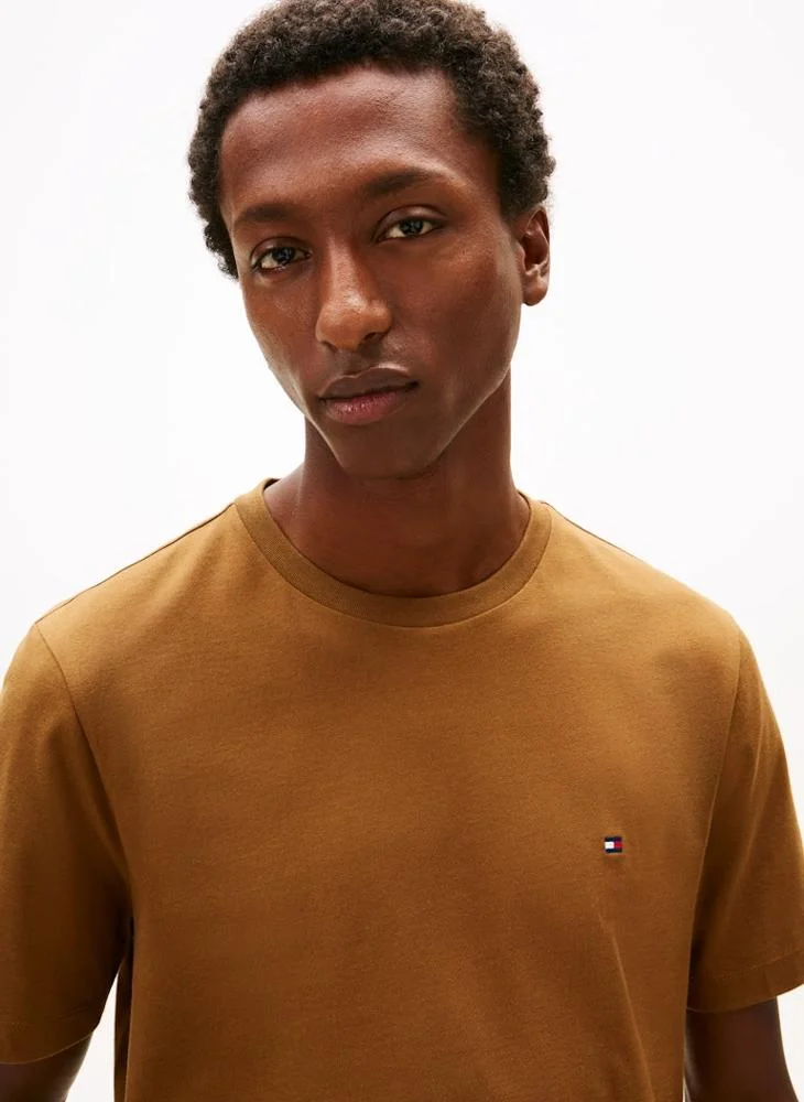 TOMMY HILFIGER  Flag Embroidery Crew Neck T-Shirt for Men | Best Price UAE