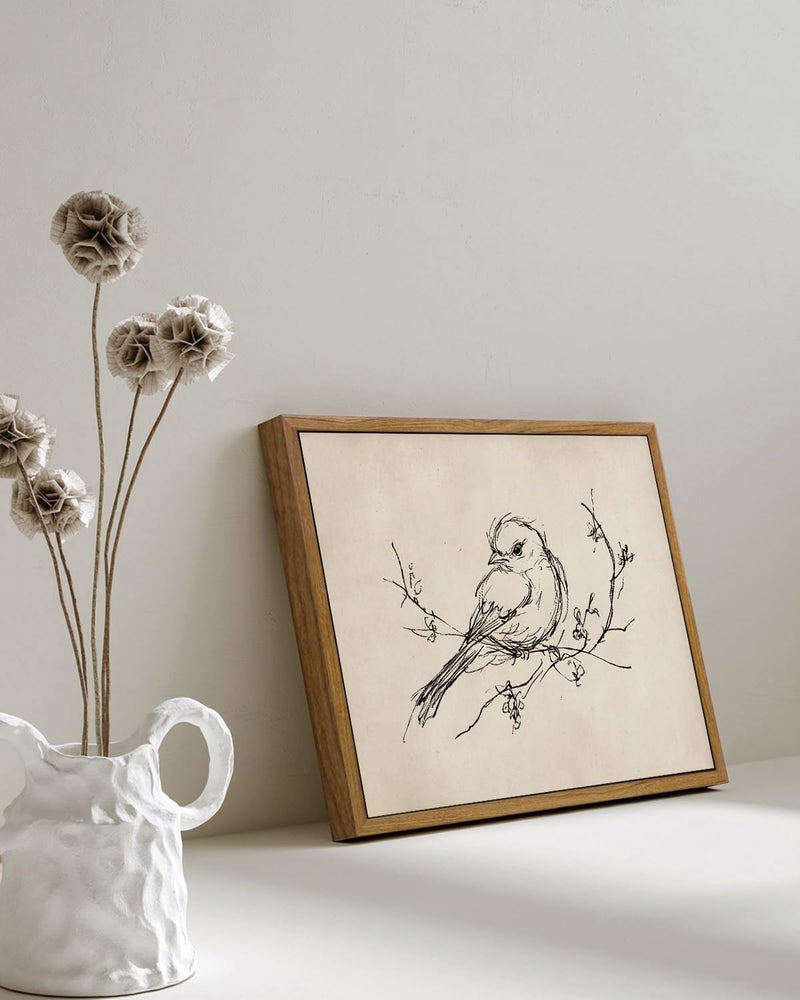 KISSFOX Framed Wall Art Vintage Wall Decor Bird Pictures Rustic Animal Canvas Art Retro Paintings Farmhouse Artwork For Bedroom Living Room Kitchen - Image 3