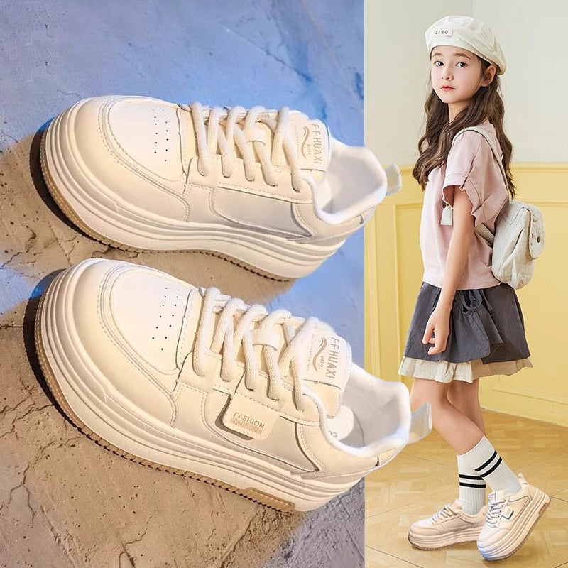Girls' Sneaker 2025 New Children'S Breathable Shoes Large Children'S Board Shoes Small White Shoes Student Casual Shoes - Image 3