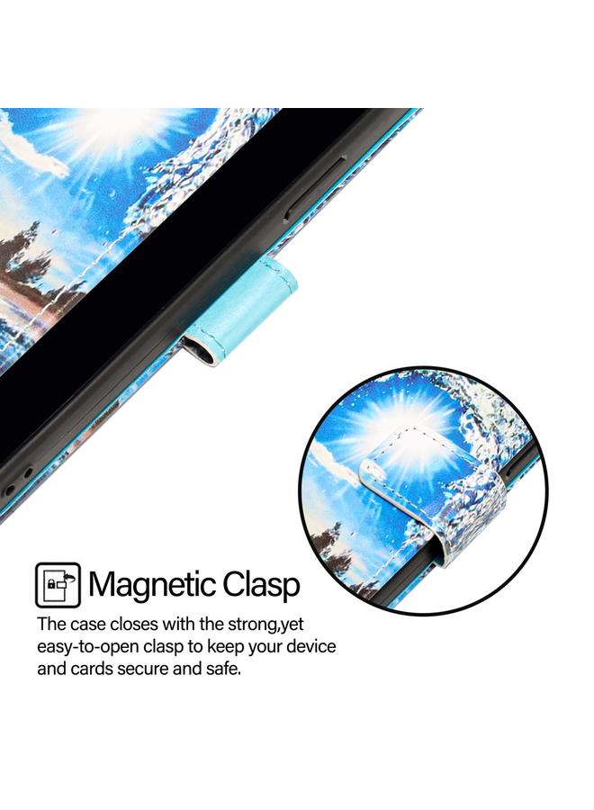 S-TOP Case For Cubot Note 40 Colored Drawing Pattern Plain Weave Leather Phone Case - Image 5