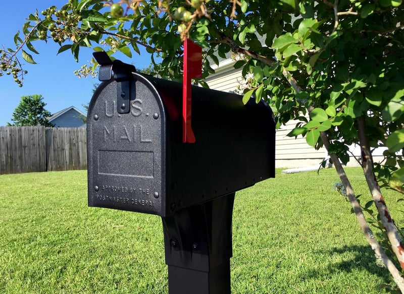ARCHITECTURAL MAILBOXES Admiral™ Rust-Proof Aluminum Metal Post Mounted Mail Box for Outside, Black, Medium Curbside Mailbox, USPS Approved for Residential Delivery - Image 2