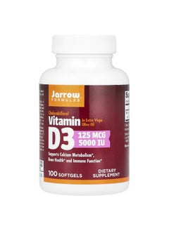 jarrow formulas Jarrow Formulas, Vitamin D3, 125 mcg (5,000 IU), 100 Softgels  - Image 1