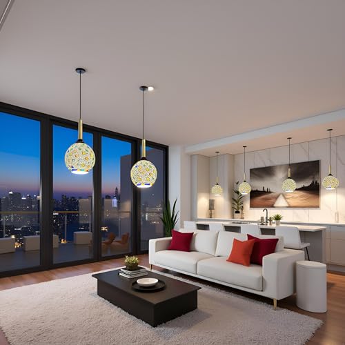 Lyse Decor Hanging Lights for Bedroom, Hanging Lamps for Living Room, Hanging Lights for Restaurants, Jhoomar and Dining Table Lamps (Hand Crafted) - Image 3