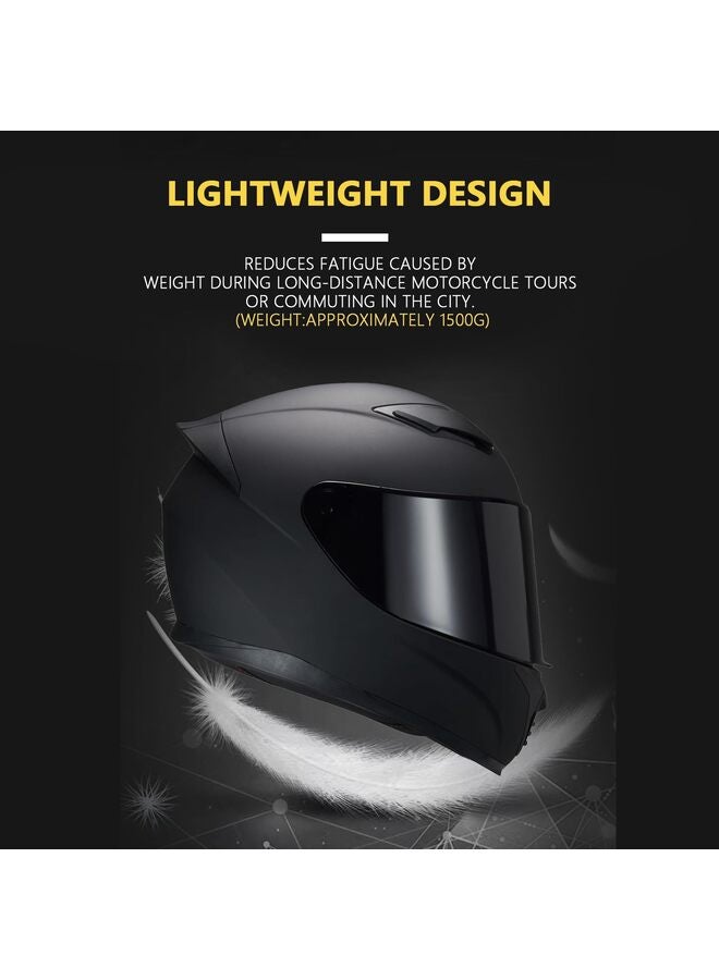Helmet Motorcycle Full Face Helmet, 4-Layer Construction, HD Sunshield PC Visor, ABS Shell Breathable and Ventilated for Adults?XL? - Image 3