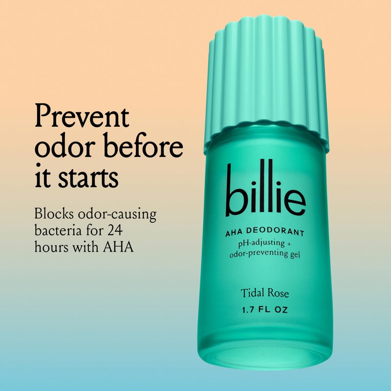Billie AHA Deodorant 24-hour Odor-Preventing Gel, Aluminum-Free, Tidal Rose, 1.7oz - Image 2