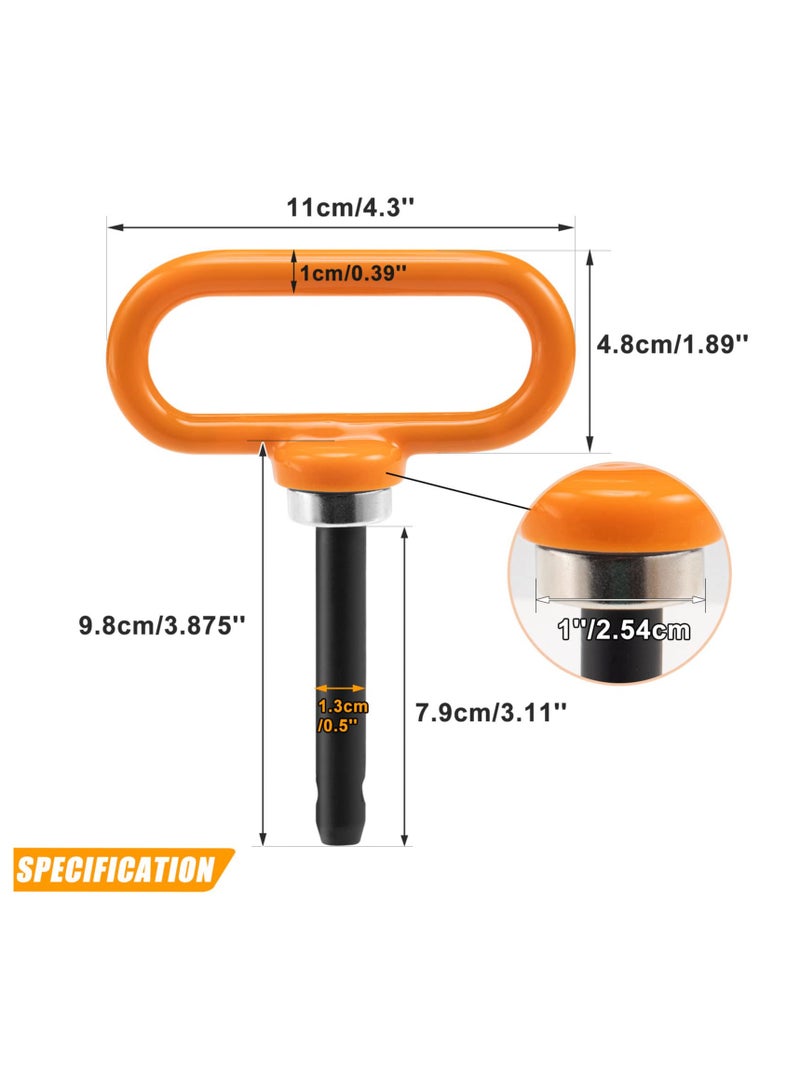 Excefore Magnetic Hitch Pin, Lawn Mower Trailer Hitch Pins, 1/2" Trailer Gate Pin for Towing Tractor, for Simple One Handed Hook On & Off - Securely Hitch Lawn & Tow Behind Attachments - Image 2