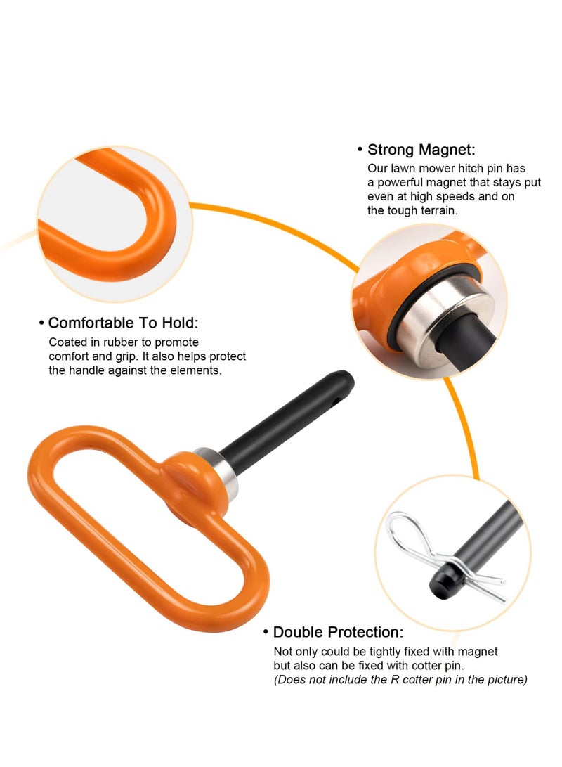 Excefore Magnetic Hitch Pin, Lawn Mower Trailer Hitch Pins, 1/2" Trailer Gate Pin for Towing Tractor, for Simple One Handed Hook On & Off - Securely Hitch Lawn & Tow Behind Attachments - Image 4