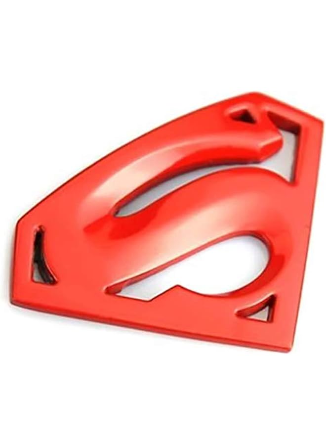 PROMASS ملصق سيارة معدني سوبرمان أحمر