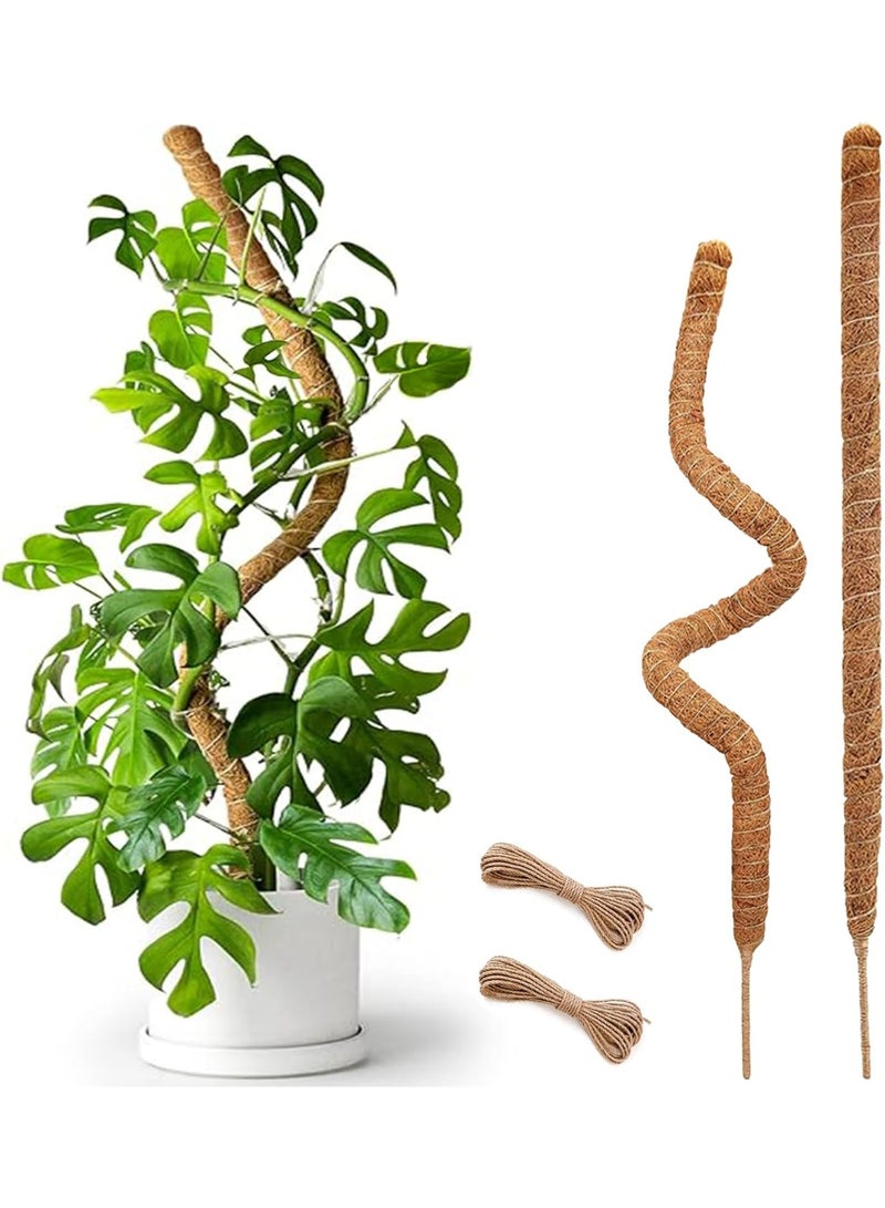 موثوقية التنبؤ عمود طحلب 70 سم، 2 عبوة عمود طحلب قابل للانحناء لنباتات المونستيرا، أعمدة طحلب لتسلق النباتات في الأماكن المغلقة، أعمدة نباتات جوز الهند المصنوعة يدويًا من جوز الهند، أعمدة دعم للنباتات المحفوظة في أصص - Image 1