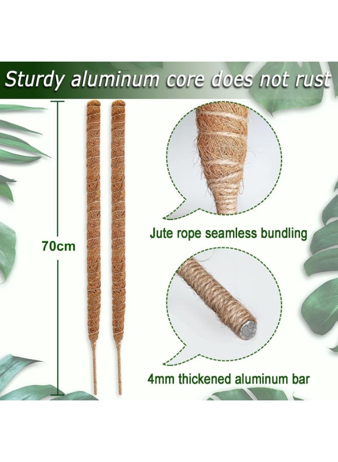 موثوقية التنبؤ عمود طحلب 70 سم، 2 عبوة عمود طحلب قابل للانحناء لنباتات المونستيرا، أعمدة طحلب لتسلق النباتات في الأماكن المغلقة، أعمدة نباتات جوز الهند المصنوعة يدويًا من جوز الهند، أعمدة دعم للنباتات المحفوظة في أصص - Image 2