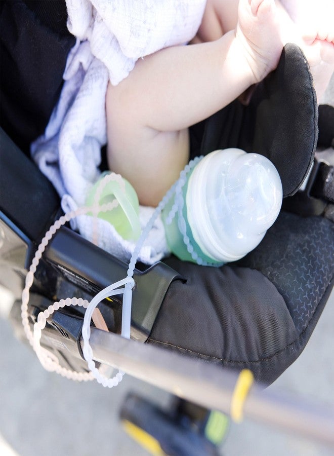 Olababy Silicone Strap for Baby Toys, Teethers, Sippy Cups, Bottles w Handles, Feeding Spoons, High Chairs, Strollers, Car Seats and Travel Essentials (2 Straps, Lemon) - Image 3