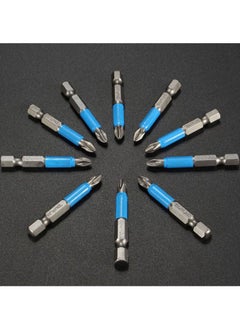 NIBEMINENT 10-Piece Phillips Cross Head Screwdriver Bit Set Grey/Blue  - Image 4