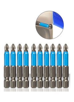 NIBEMINENT 10-Piece Phillips Cross Head Screwdriver Bit Set Grey/Blue  - Image 3
