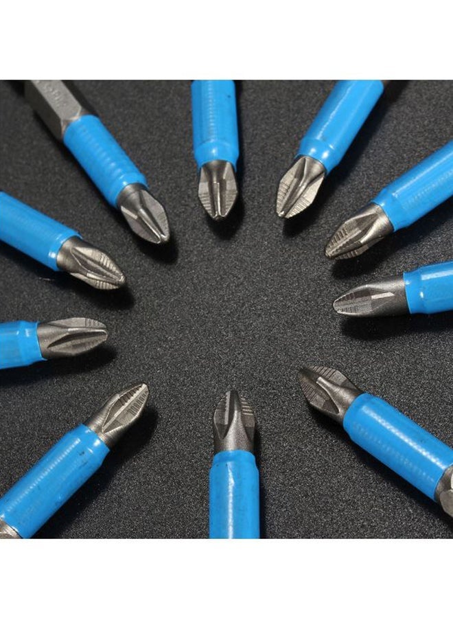 NIBEMINENT 10-Piece Phillips Cross Head Screwdriver Bit Set Grey/Blue  - Image 5