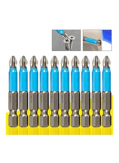 NIBEMINENT 10-Piece Phillips Cross Head Screwdriver Bit Set Grey/Blue  - Image 2