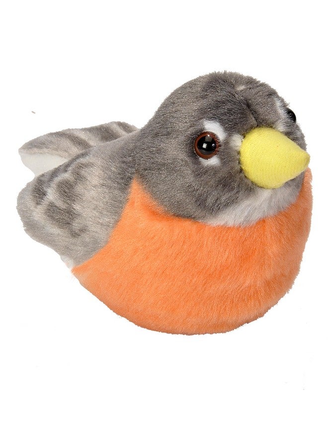 Wild Republic Audubon, American Robin Plush Authentic Sound, Stuffed Animal, Bird Toys for Kids, American Robin