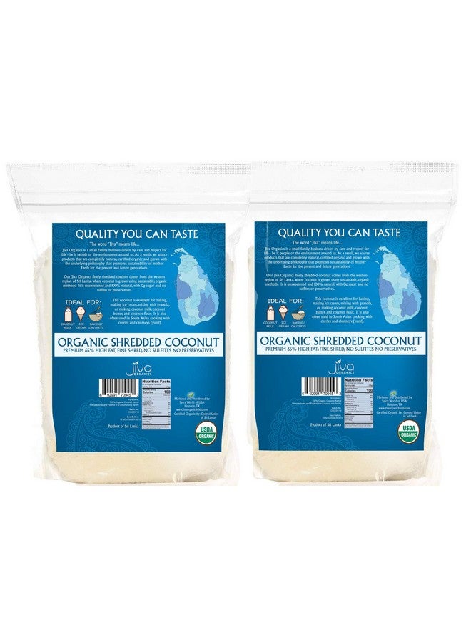 Jiva Organics Organic Shredded Coconut Unsweetened 12oz (Pack of 2) | Desiccated Flakes | Premium Full Fat | Gluten-Free, Non-GMO, Keto Paleo Friendly for Baking | by Jiva Organics - Image 2