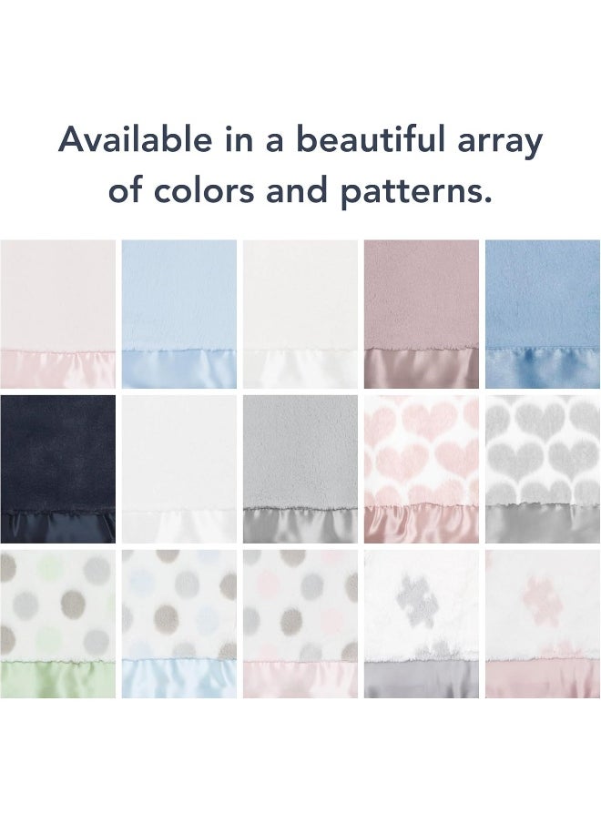 Little Giraffe Little Giraffe Baby Blanket - Luxe Soft Blanket with Satin Trim - Baby Stroller Blanket - Newborn Baby Essentials & Baby Gifts - 29x35" - Cornflower  - Image 5