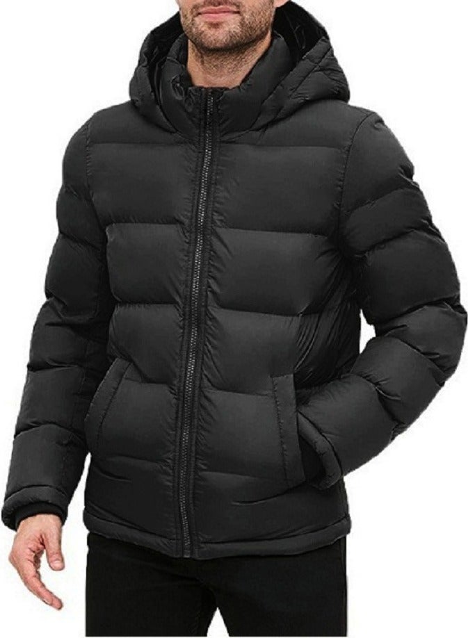 general Winter Puffer Down Jacket Long Sleeve Zipper with Removable Hood - Image 2