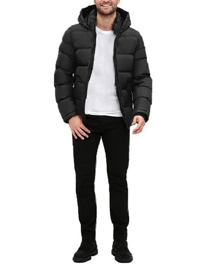 general Winter Puffer Down Jacket Long Sleeve Zipper with Removable Hood - Image 3