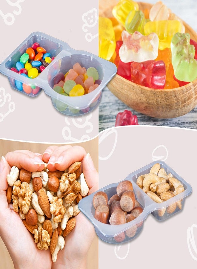 MACTANO Disposable Double Compartment Condiment Container with Lid for Sauce Travel Snack -20PCS - Image 4