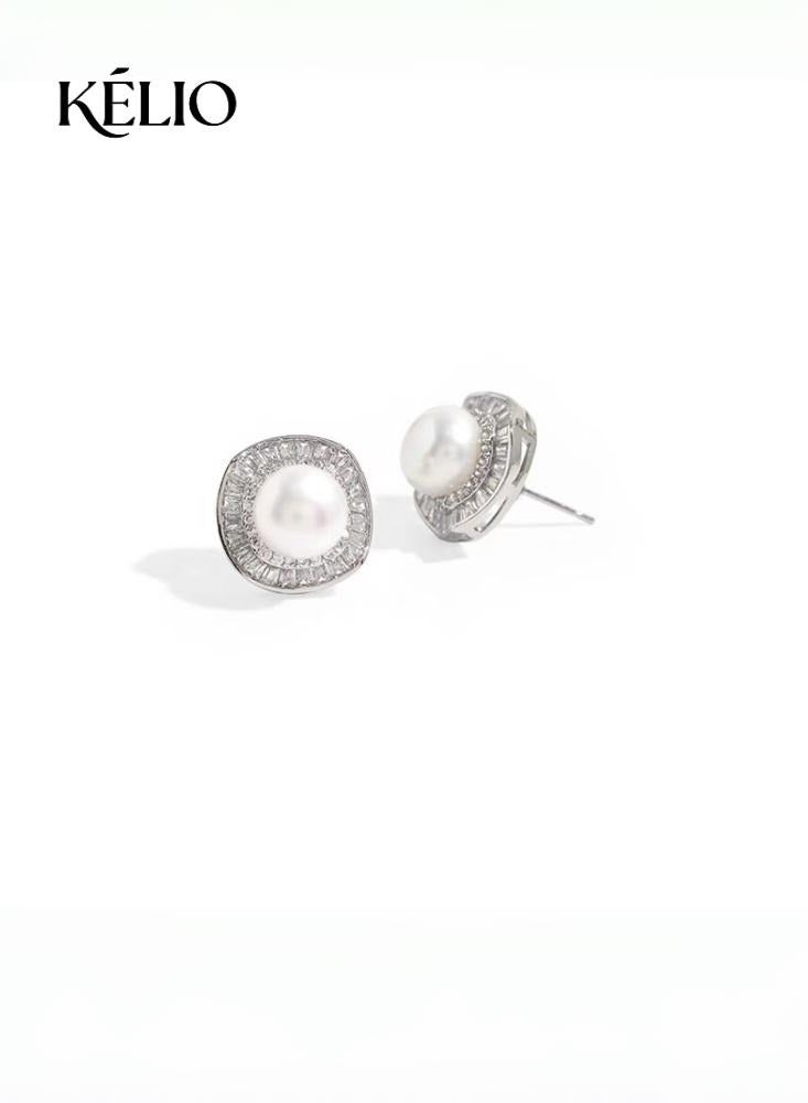 KELIO Retro 925 Sterling Silver, Natural Freshwater Real Pearl Earrings - Image 2