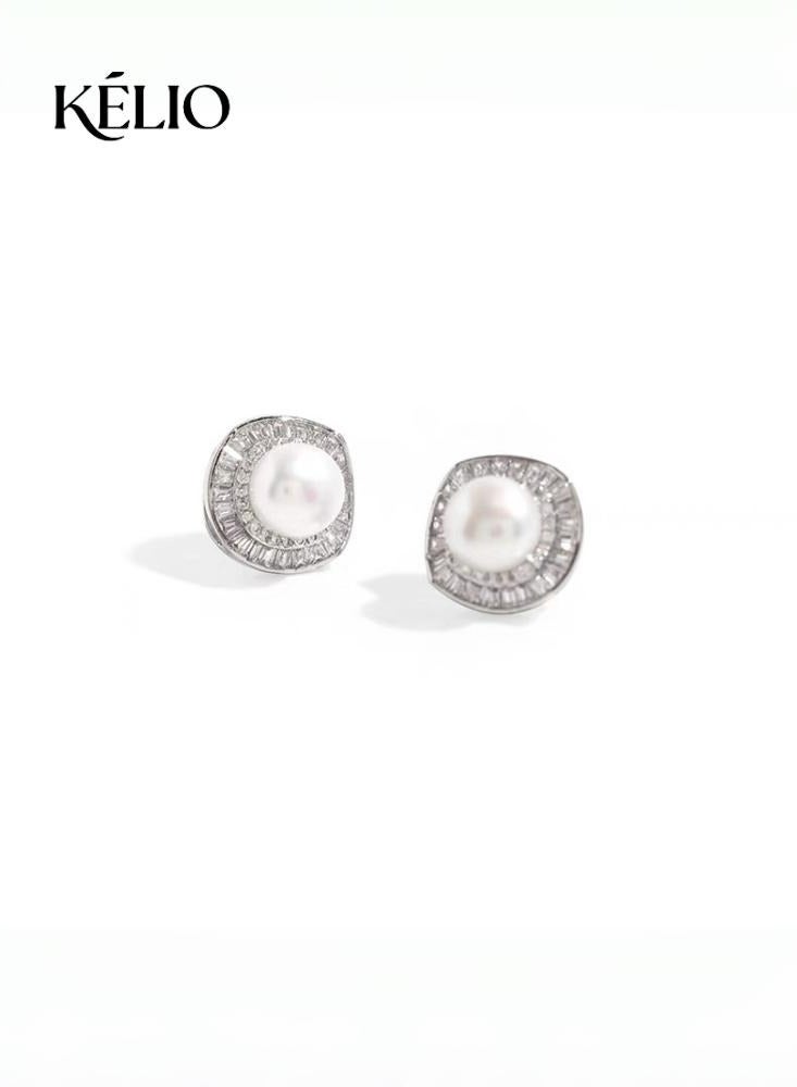 KELIO Retro 925 Sterling Silver, Natural Freshwater Real Pearl Earrings - Image 1
