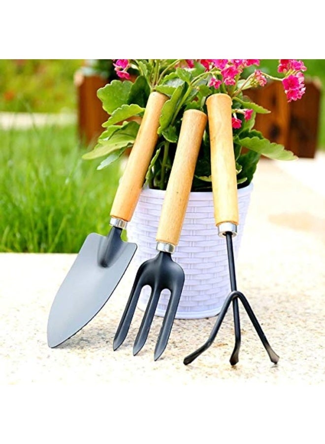 HASANAT ESSENTIALS Hasanat Essentials Garden Tool Kit â€“ Set of 3 Trowel, Fork & Hand Tool Accessories for Indoor Gardening, Balcony Plants & Kids Garden Play - Image 3