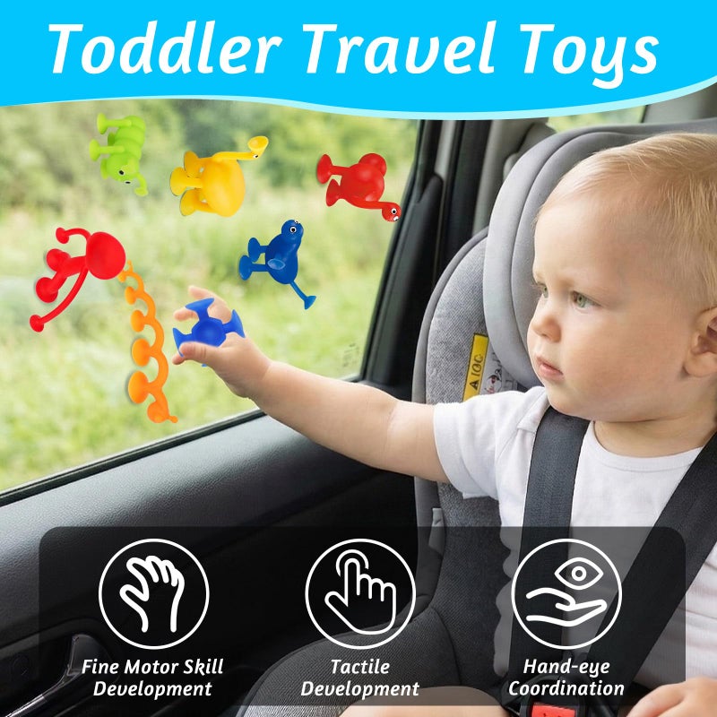 Joosharkidz 32 Pcs Suction Bath Toys for Kids Ages 1-3 2-4 4-8, Mold Free Bath Toy for Toddlers, Sensory Fidget Window Travel Suction Cup Toy Boys Girls, Party Goody Bags Prizes Easter Basket Stuffers Egg Fillers - Image 5