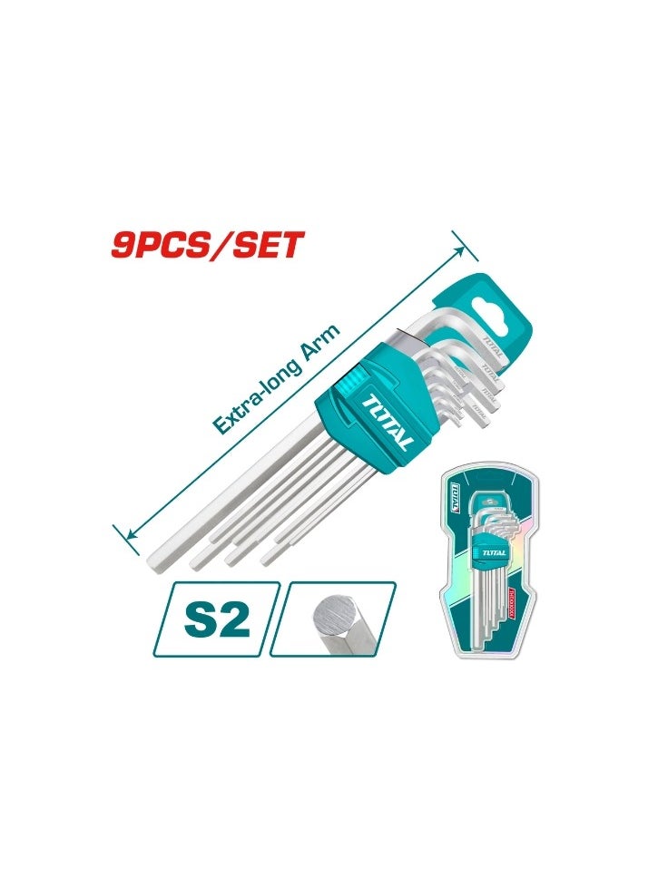 TOTAL Total Tools 9Pcs Hex Key - THT106192  (1.5: 10 mm)- 9  - Image 2