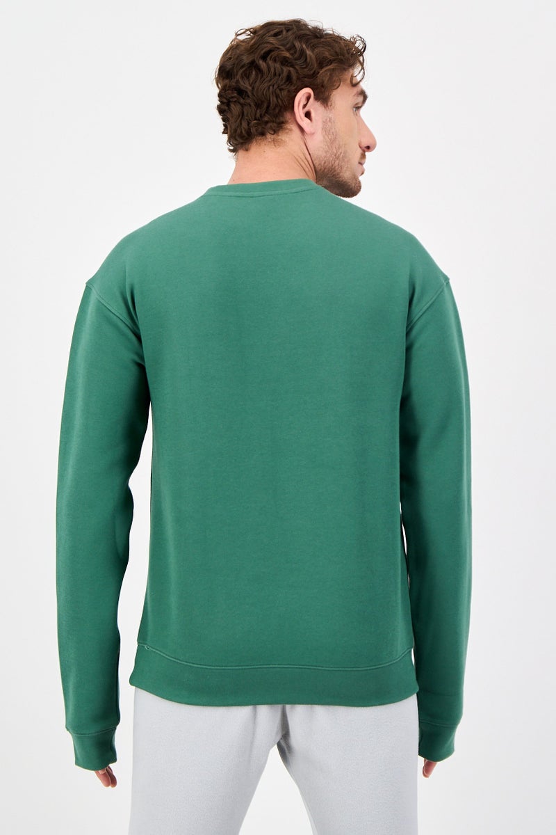 Reebok Men Sportswear Fit Long Sleeve Outdoor Sweatshirt, Green - Image 2
