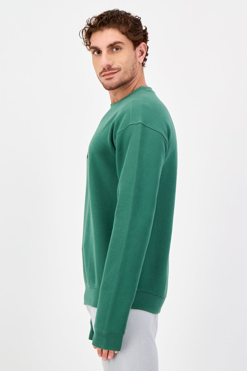 Reebok Men Sportswear Fit Long Sleeve Outdoor Sweatshirt, Green - Image 3