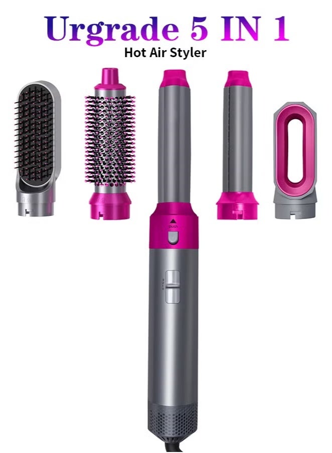 [Upgrade] 5 In 1 Hair Dryer Brush Hot Comb Set 1000W Hot Air Hair Curler and Straightener Styling Tool Comb Curling Brush Suitable for Women Hair Types - Image 1