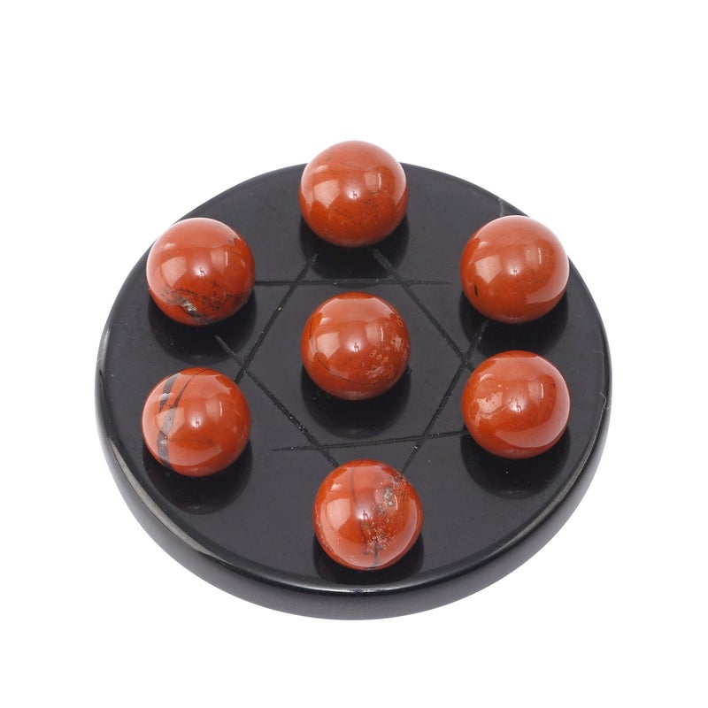 Natural Crystal Gem Mini Seven Star Array Seven Star Disc Round Bead Ornaments Seven Mans Star Feng Shui Home Jewelry Ornaments - Image 1