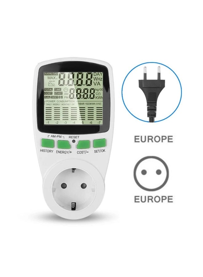 Electronic Energy Meter Measuring Outlet Socket Digital Wattmeter Power Voltage Wattmeter Power