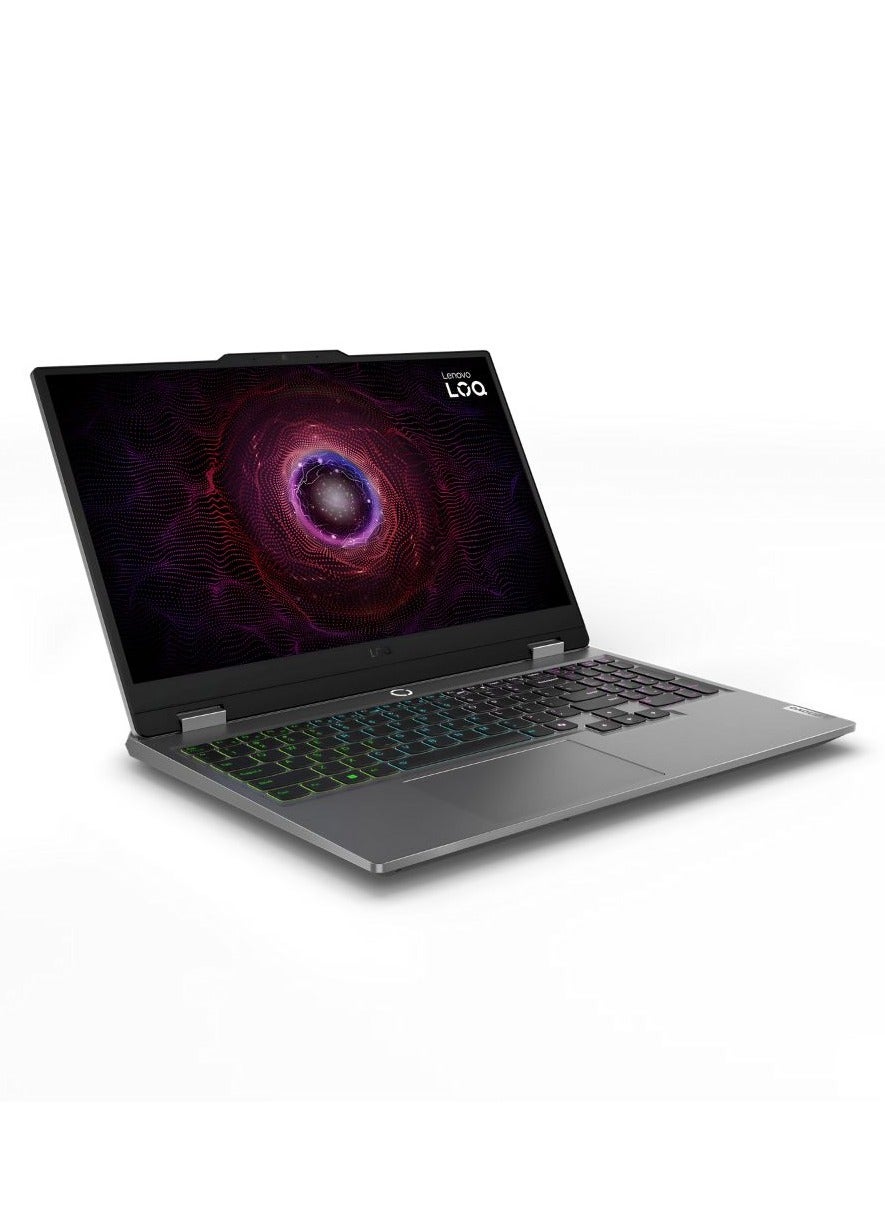 Lenovo LOQ 15ARP9 Gaming Laptop with LA1 AI Chip, 15.6â€ FHD (1920x1080) 144Hz, AMD Ryzen 5 7235HS, 12GB DDR5 RAM, 512GB SSD, NVDIA RTX 3050 6GB, White Backlit, Win11 English Luna Grey